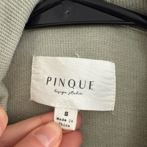 Pinque Sage Green Ribbed Button-Front Shacket — Long Sleeve, Women’s Size Small - Picture 6 of 9